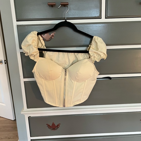 Corset Top Pale Yellow - Picture 1 of 3
